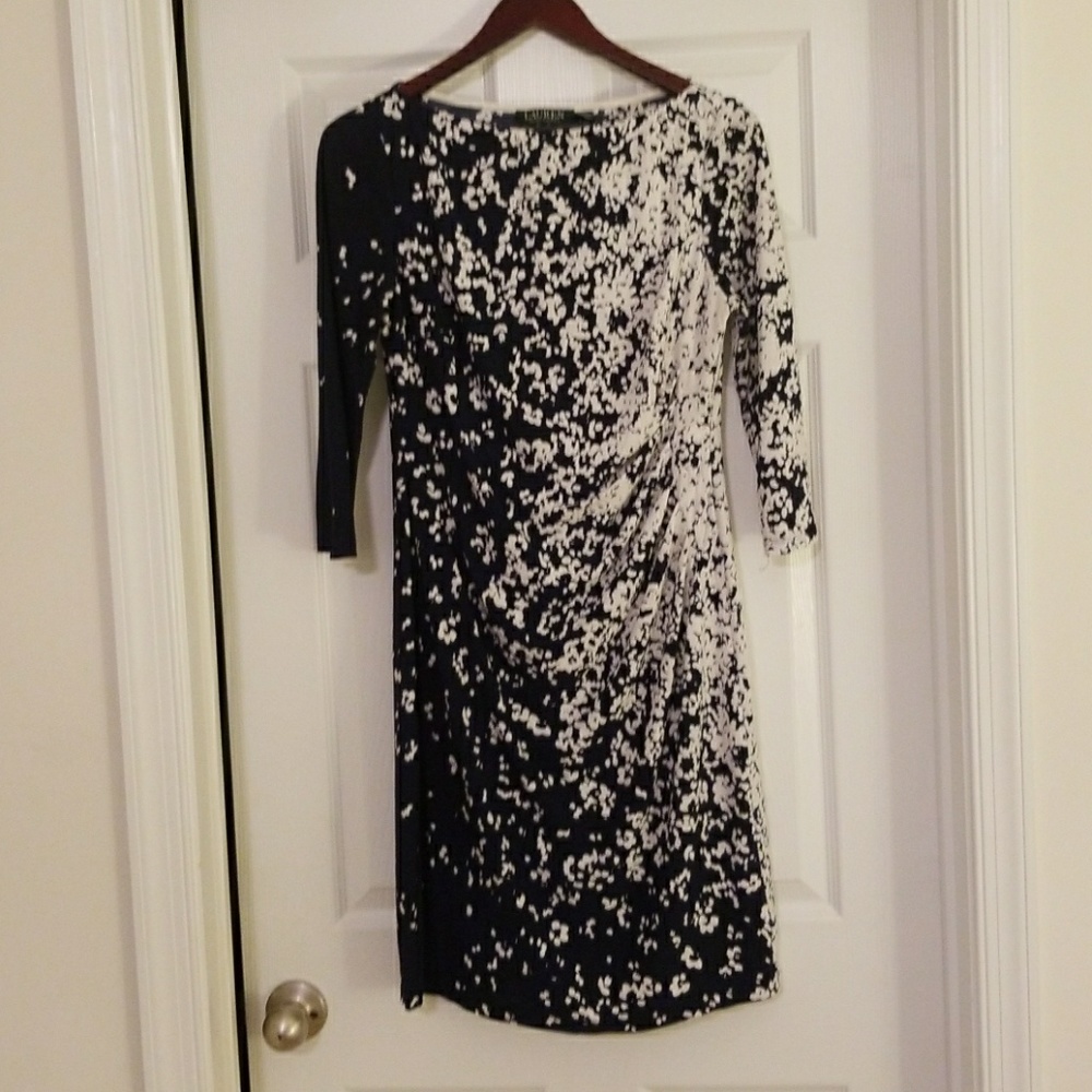 Like new Ralph Lauren blue and white dress